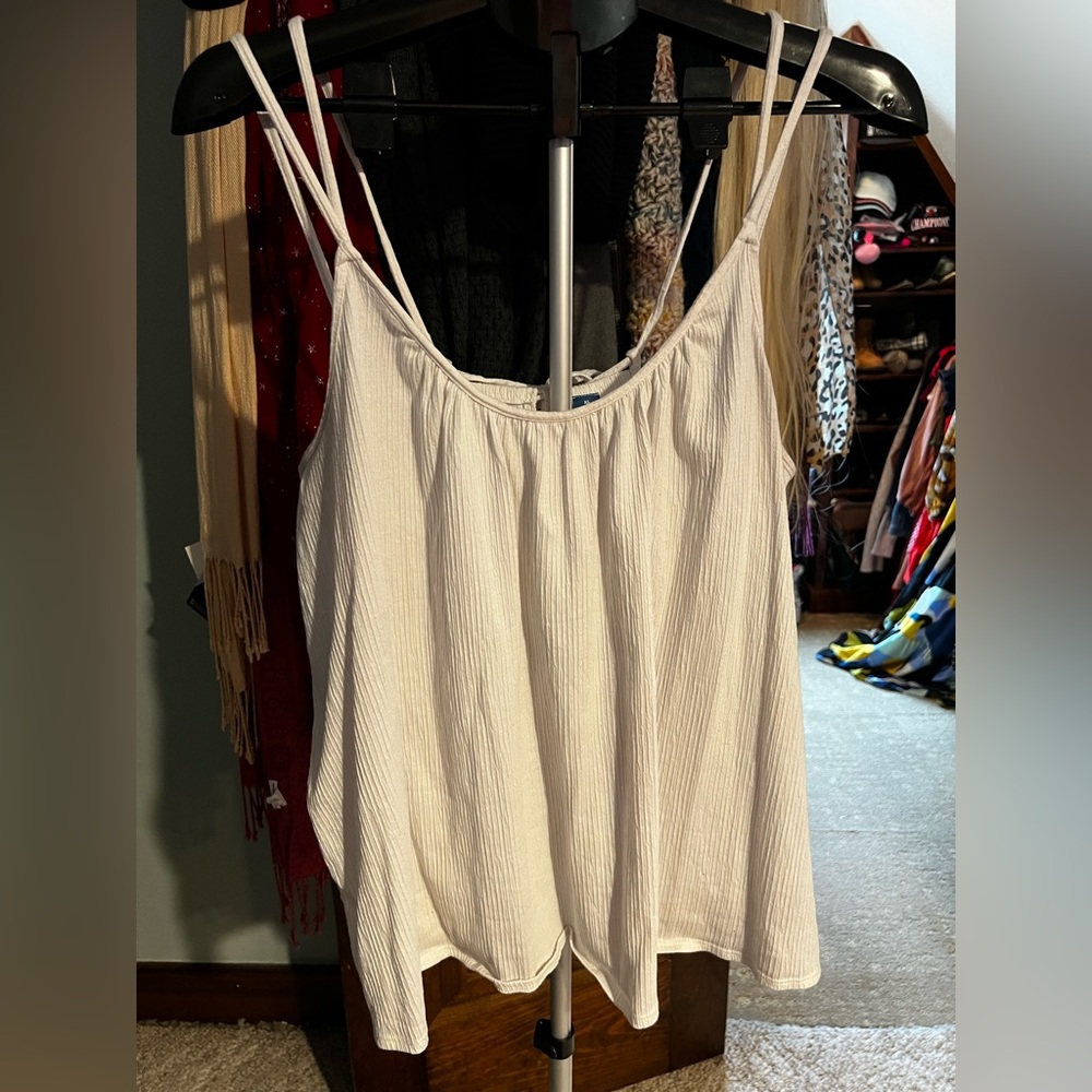 White tie back top